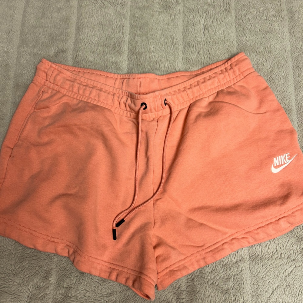 Nike coral sweat shorts!! size medium